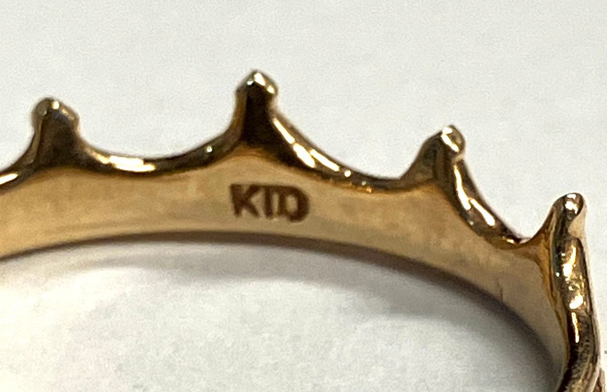 qoj.ZFX01　NOJESS　ノジェス　K10　ゴールド　王冠　クラウン　リング　11号_画像6