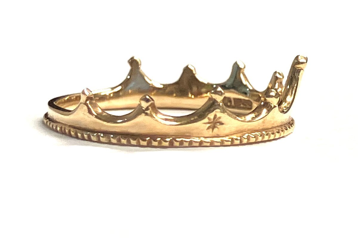 qoj.ZFX01　NOJESS　ノジェス　K10　ゴールド　王冠　クラウン　リング　11号_画像3