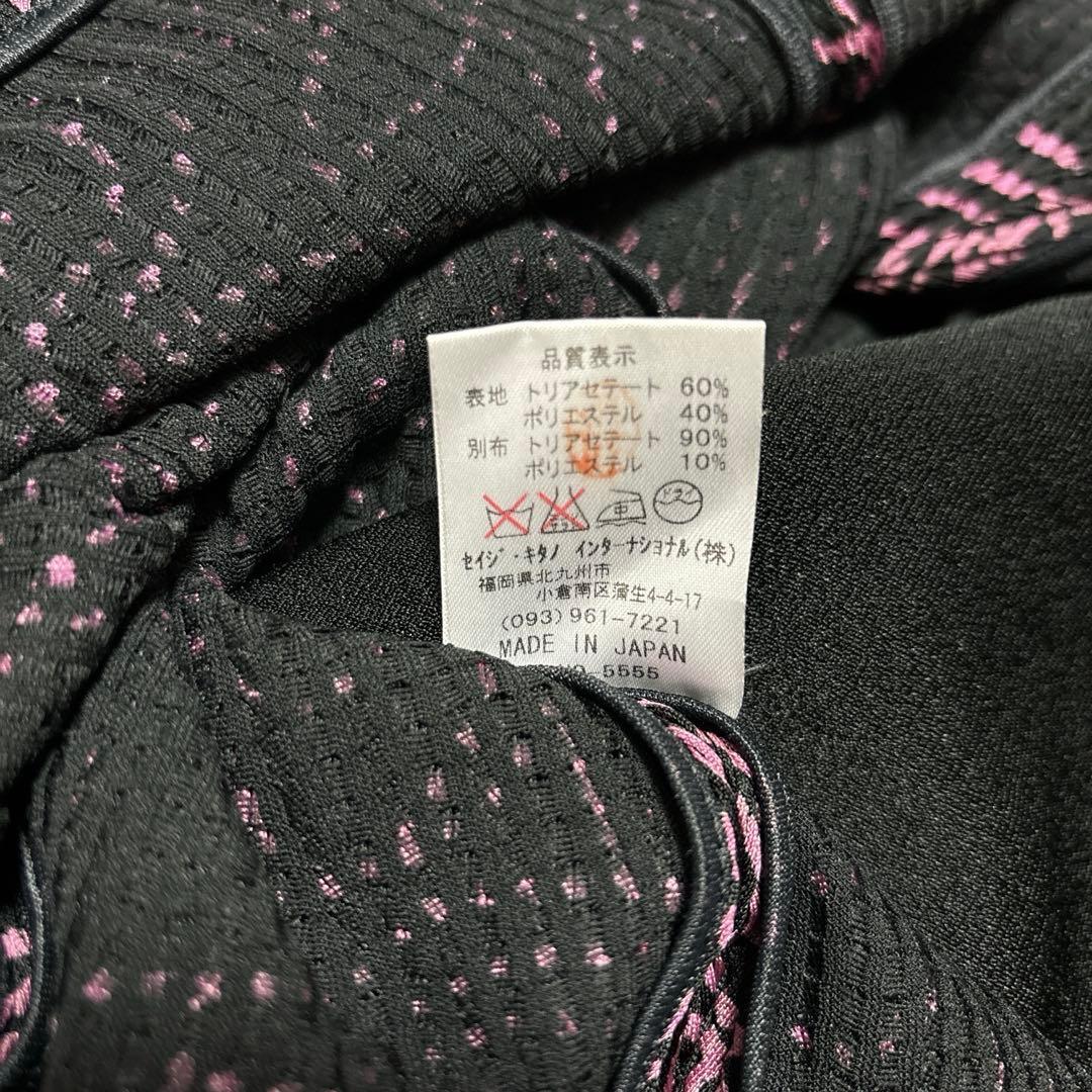 美品 SEIJI KITANO セイジ キタノ by KEISHO KITANO プリーツノーカラージャケット LLサイズ フラワープリント 襟レース ブラック バラ 花_画像10