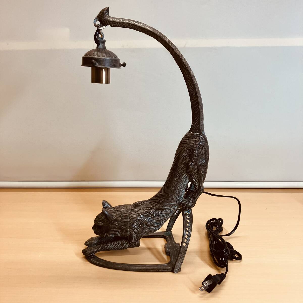 ステンドグラスランプベース（ネコ）イエローアイ_画像6