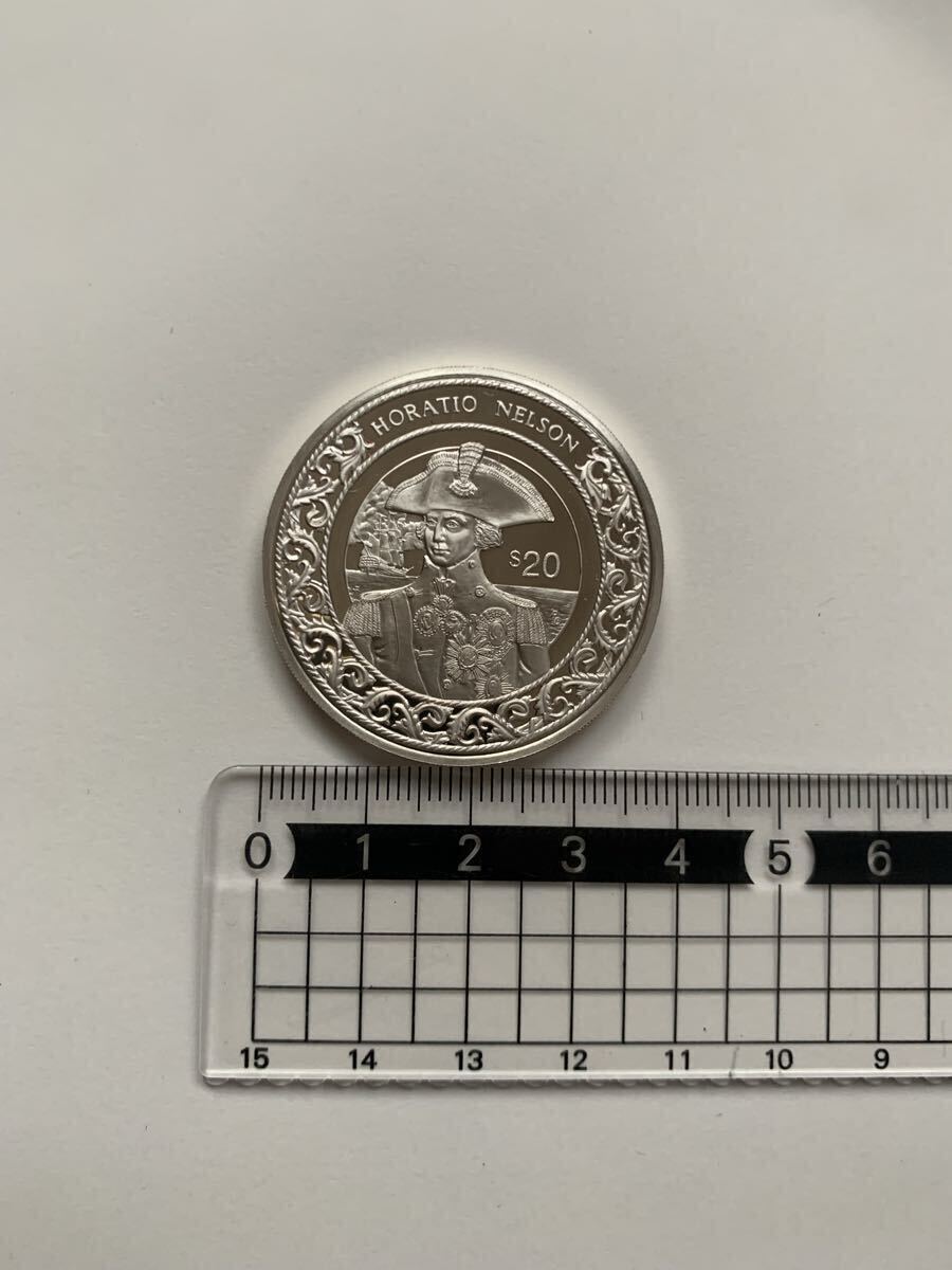 フランクリンミント 「世界で最も偉大な征服者のコイン・コレクション」 【ホレイシオ・ネルソン】 20ドル リベリア 1997年_画像2