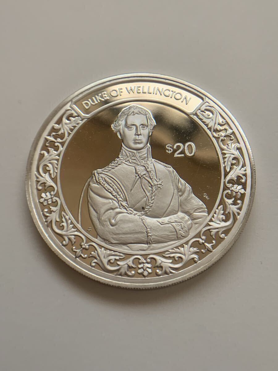 フランクリンミント 「世界で最も偉大な征服者のコイン・コレクション」 【ウェリントン公爵】 20ドル リベリア 1997年 _画像1