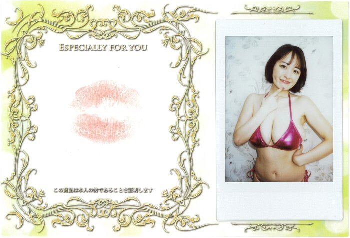 柳瀬さき4 Vol.4 水着オフショットチェキ付き生キス入り台紙　(ピンクビキニ)/HIT'S 251003-805_画像1