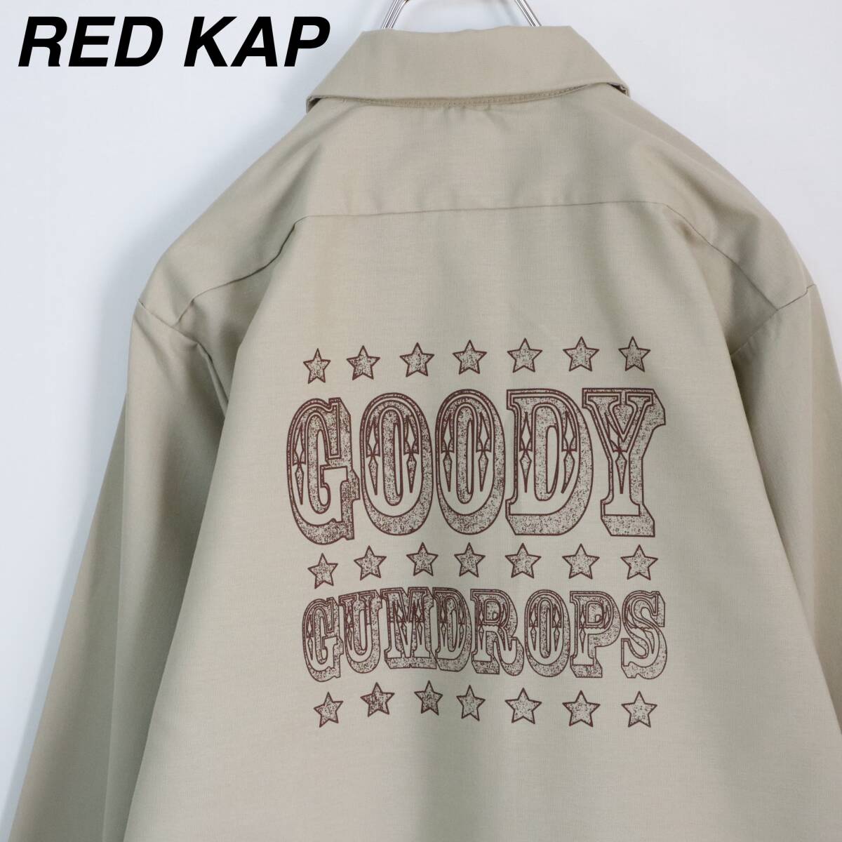 【バックプリント】レッドキャップ ワークシャツ ビッグロゴ バックロゴ Mサイズ_画像1