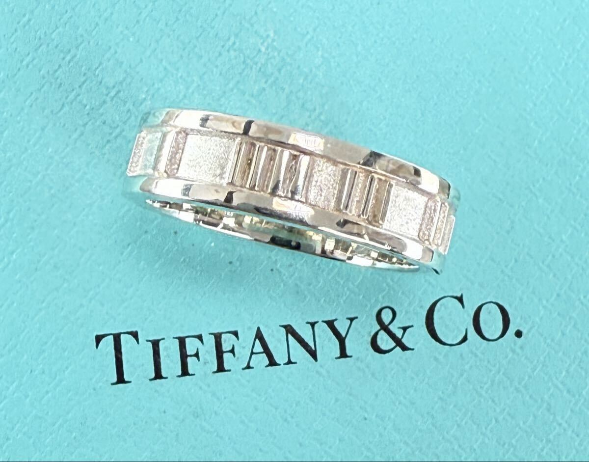 ★美品★ TIFFANY & Co. ティファニィー アトラスリング・シルバー925 刻印 20号〜21号_画像3