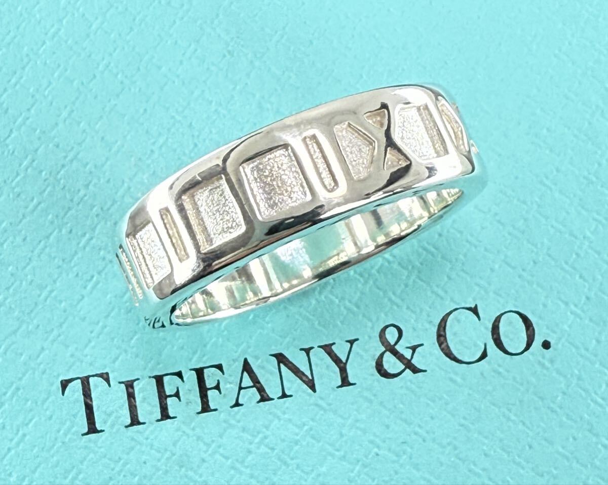 ★美品★ TIFFANY & Co. ティファニィー アトラスリング・シルバー925 刻印 19号〜20号_画像5