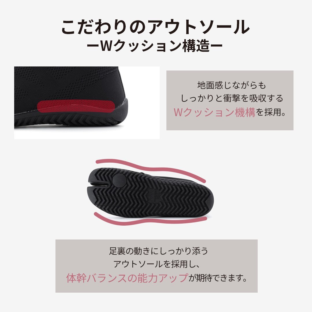 3~4日以内発送 ダンススニーカー ( ブラック 23.5cm ) ダンスシューズ 白 黒 赤 グレー 祭り よさこい スポーツジョグ2 足袋シューズ 足袋_画像4