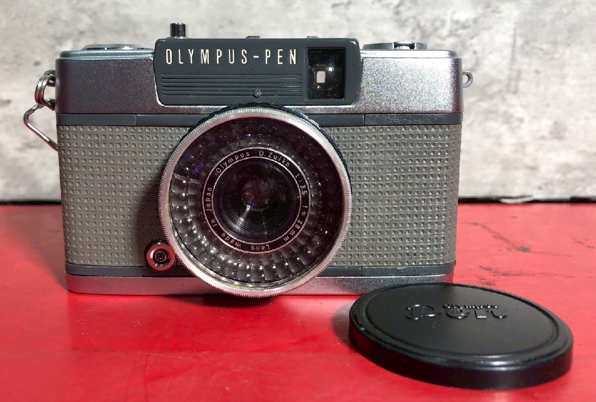 1円～　OLYMPUS－PEN　オリンパス　EE-2　Olympus　D.Zuiko　1:3.5　f28㎜　レンジファインダー　フィルム カメラ　現状品_画像3