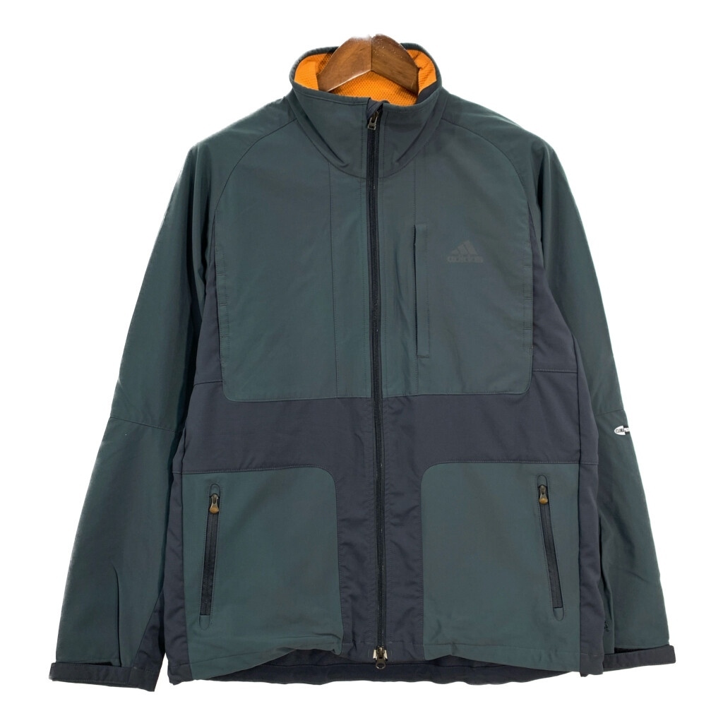 00年代 adidas アディダス ソフトシェルジャケット スポーツ グリーン (メンズ M) 中古 古着 T1385 1円スタート_画像1