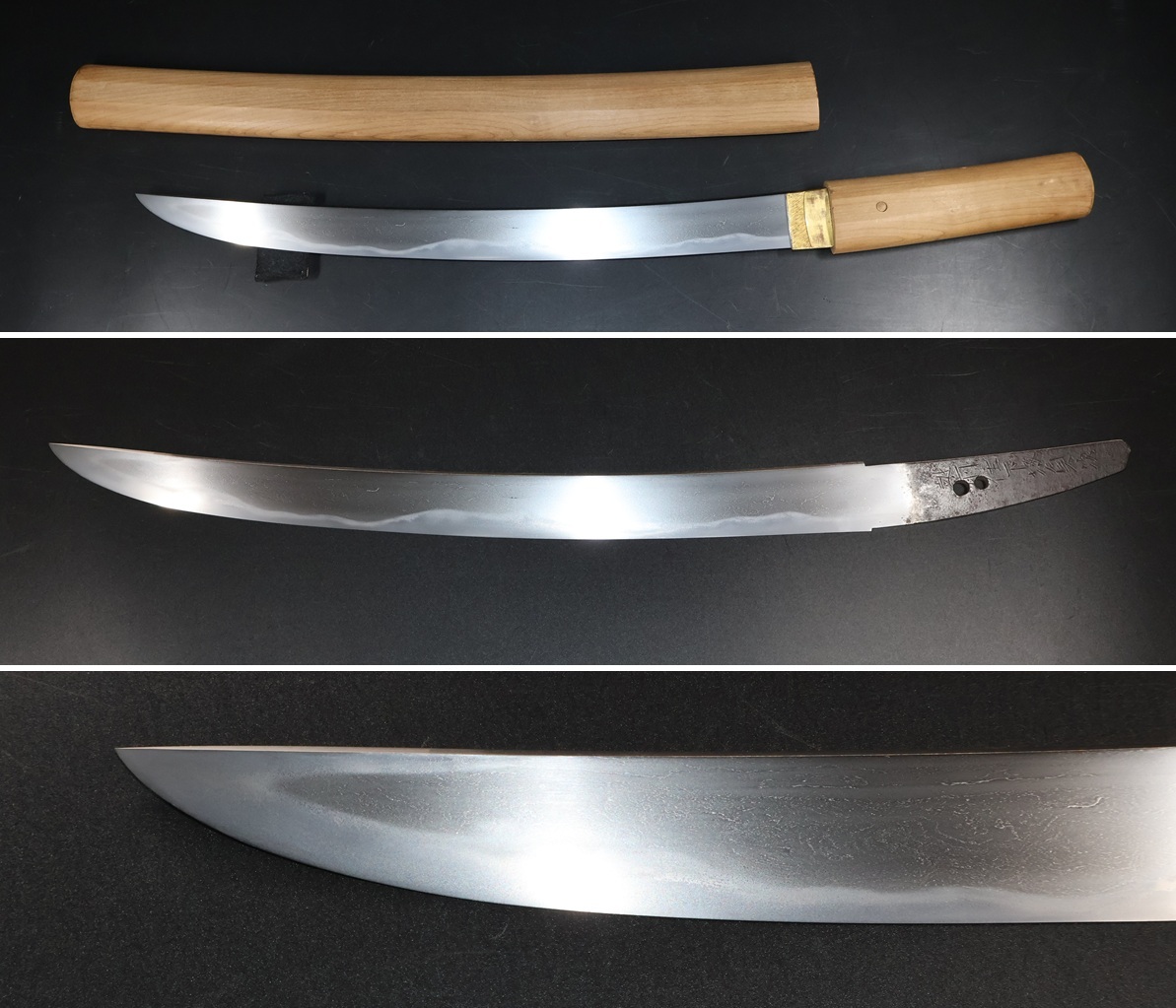 『越前住下坂貞次』　脇差　３７．４ｃｍ　平造り　※所有者変更届出書と宛先印刷済封筒が付属します※_画像2