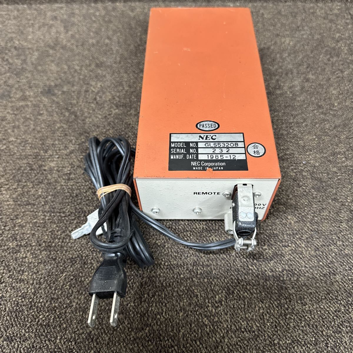 JZ10-47 激安 NEC ガスレーザー電源ユニット 通電、電源OK 中古現状品 ※3回再出品で処分_画像4