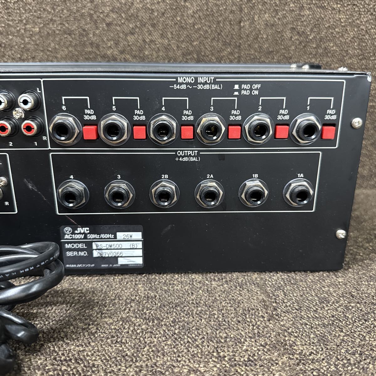 JZ10-93 激安 Victor PS-DM500 デジタルミキサー 通電、電源OK 中古現状品 ※3回再出品で処分_画像6