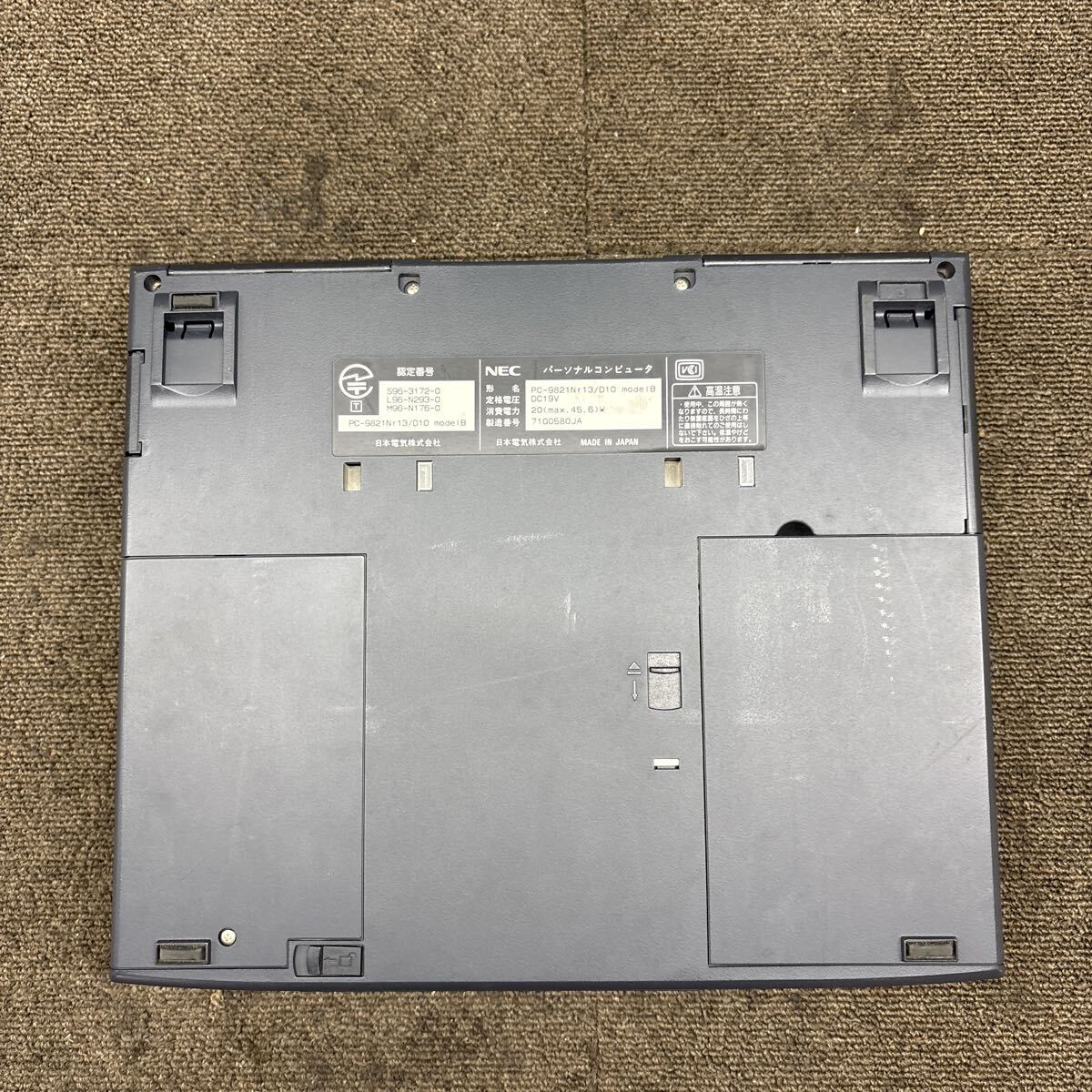 MY98-1192 激安 PC98 ノートブック NEC Lavie PC-9821Nr13/D10 modelB 起動(dòng)確認(rèn)済み ジャンク 同梱可能