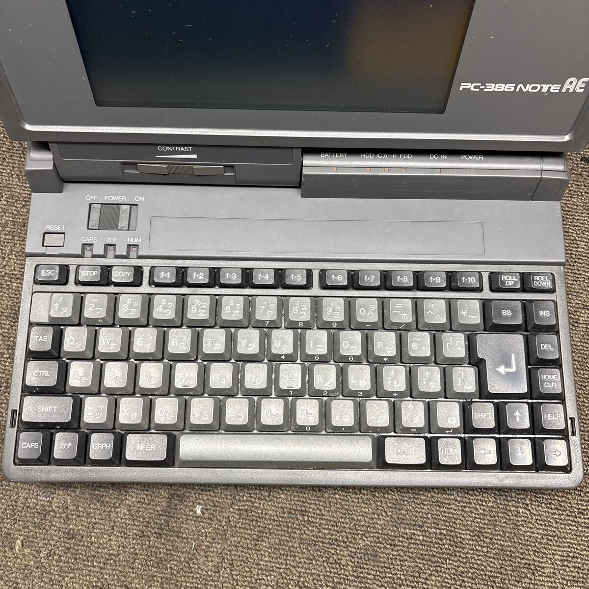 MY98-1207 激安 ノートブック EPSON PC-386NOTE AE PC386NAE1 通電未確認(rèn) ジャンク 同梱可能