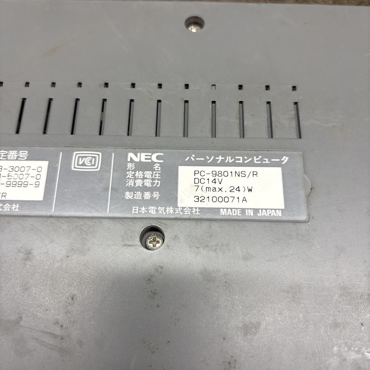 MY98-1211 激安 PC98 ノートブック NEC 98note NS/R PC-9801NS/R 起動音ランプ確認済み ジャンク 同梱可能