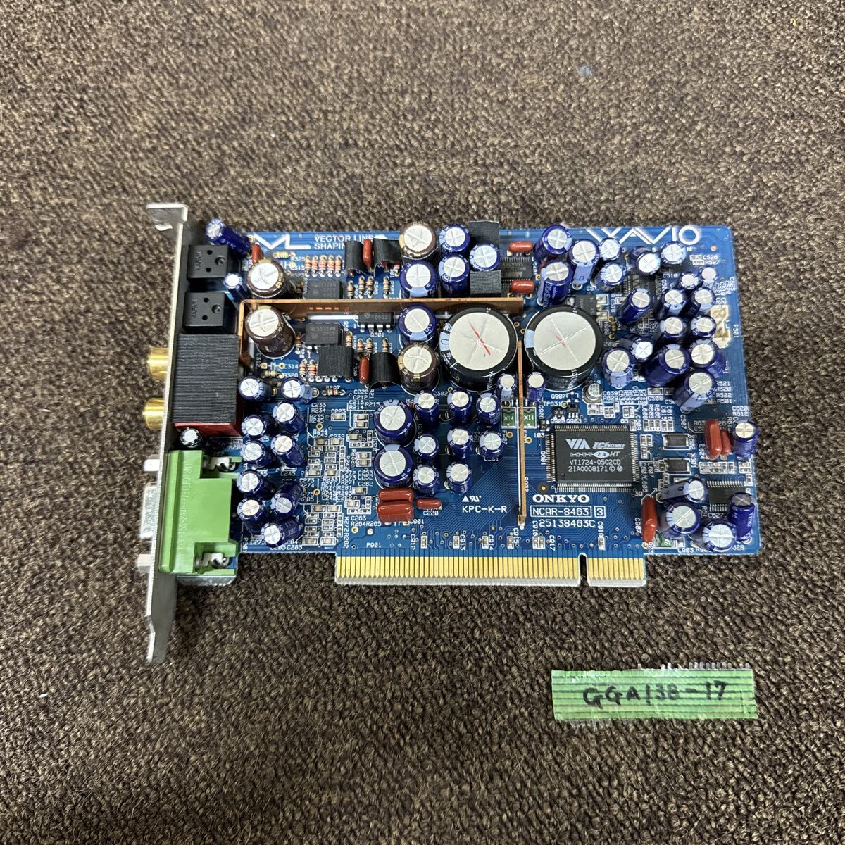 GGA138-17 激安 グラフィックボード ONKYO SE-150PCI NCAR-8463 サウンドカード 認識.画像出力のみ確認 中古品 同梱可能_画像1