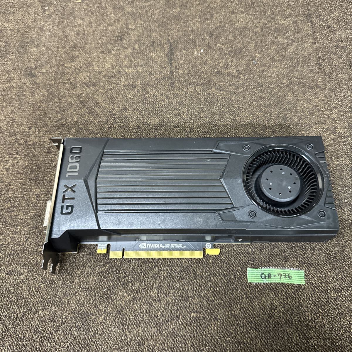 GK10 激安 GB-736 グラフィックボード Nvidia GTX1060 PCI-E 3GB GDDR5 192Bit 通電不可 中古品 同梱可能_画像1