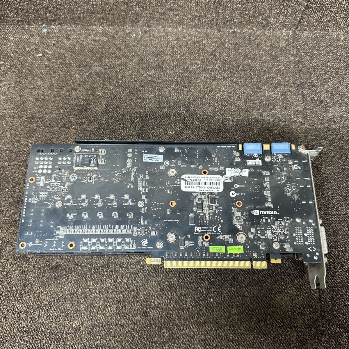 GK10 激安 GB-738 グラフィックボード ELSA GEFORCE GTX770 2GB 認識.画像出力のみ確認 中古品 同梱可能_画像6