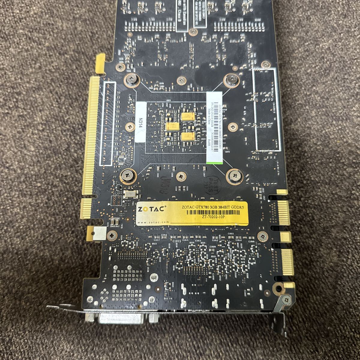 GK10 激安 GB-740 グラフィックボード ZOTAC GTX780 3GB 384BIT GDDR5 ZT-70202-10P 通電不可 中古品 同梱可能_画像7