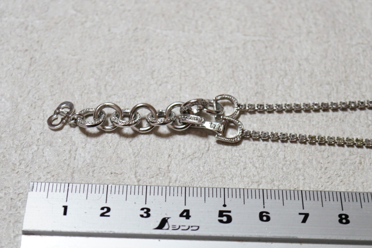 1443 Christian Dior/クリスチャンディオール ネックレス ペンダント 海外 ブランド ヴィンテージ アクセサリー Dior シルバーカラー_画像6
