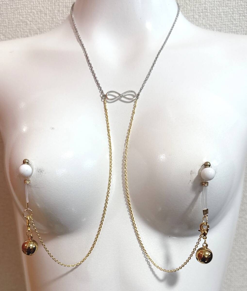 【ハンドメイド】seXyアクセサリ★ニップルネックレス　NNLC048
