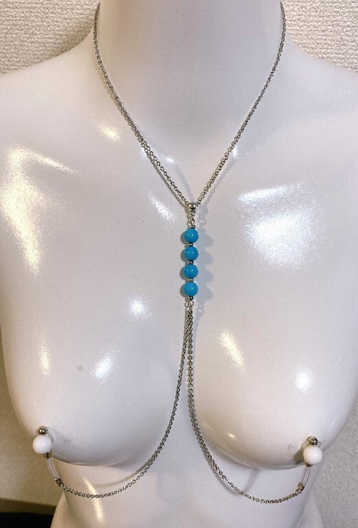 【ハンドメイド】seXyアクセサリ★ニップルネックレス　NNLC025