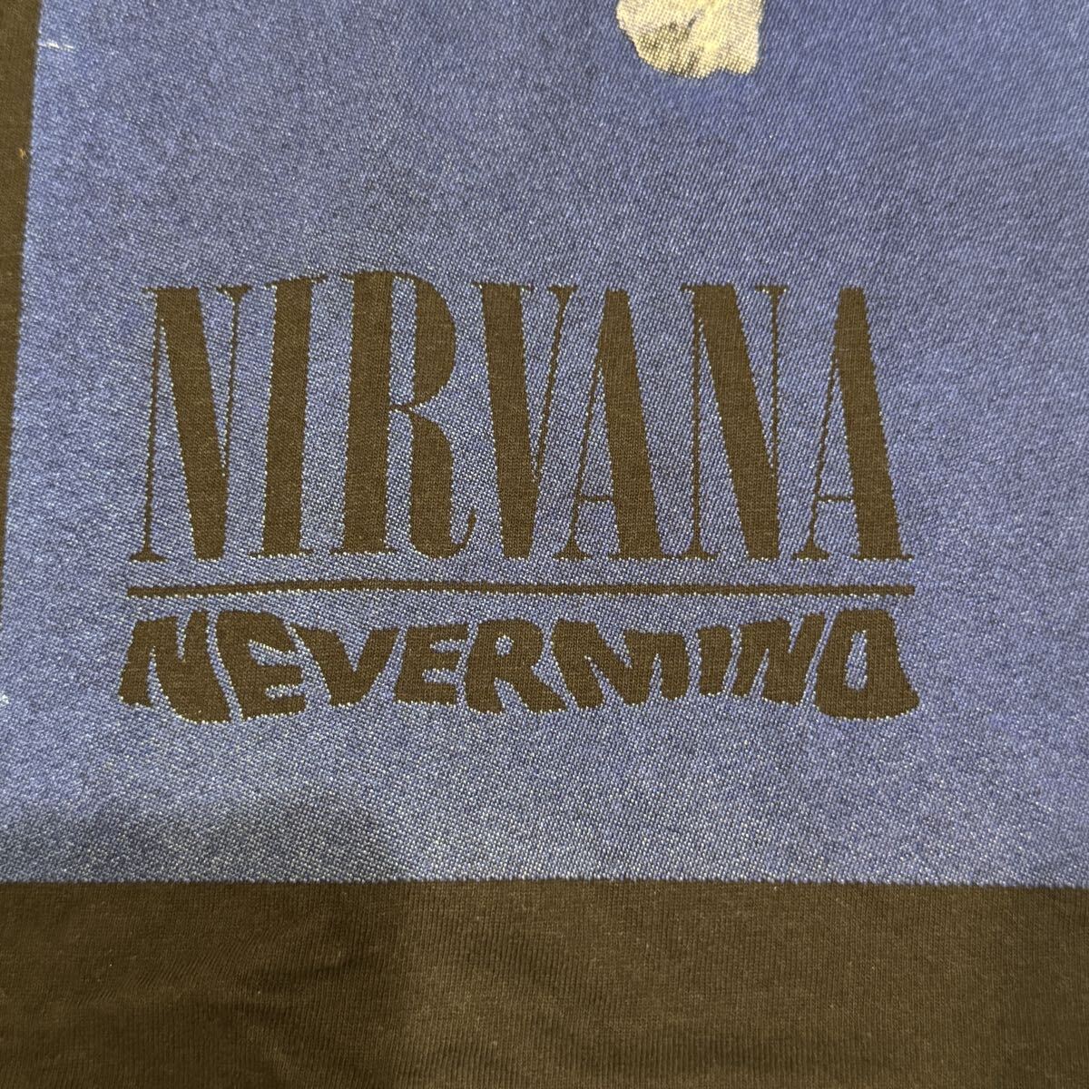 送料無料サイズL★即決セール★Hanes製★子猫×ニルヴァーナ★ネバーマインド★Tシャツ黒★猫好き★ネコ★NIRVANA★バンドT★ヘインズ_画像4