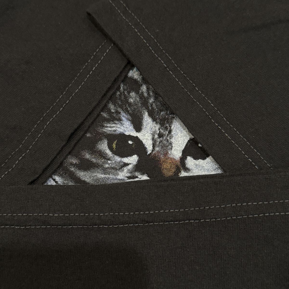 送料無料サイズL★即決セール★Hanes製★子猫×ニルヴァーナ★ネバーマインド★Tシャツ黒★猫好き★ネコ★NIRVANA★バンドT★ヘインズ_画像5