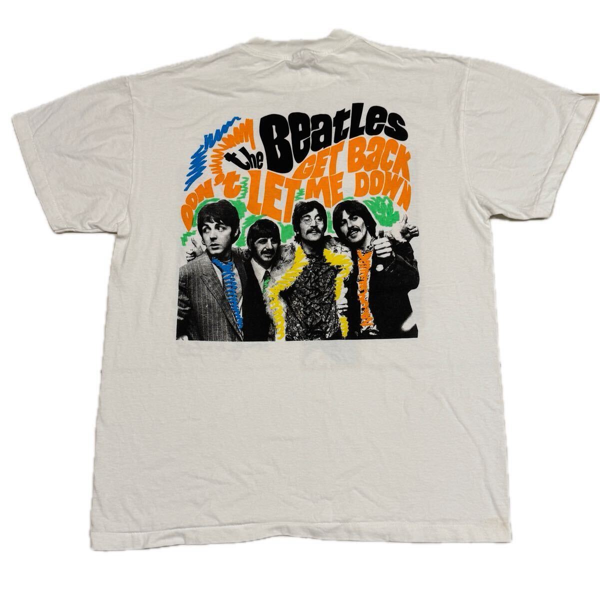 送料無料サイズL★ラスト1点★アンディーウォーホール×ビートルズ★ポップアートTシャツ白★BEATLES★シングルステッチ_画像6