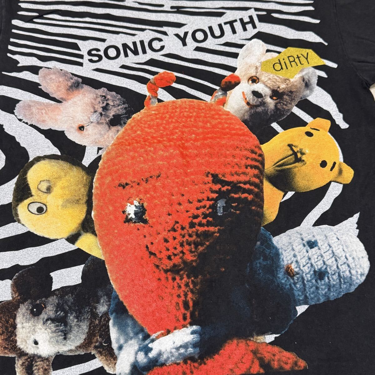 送料無料サイズL★ラスト1点★ソニックユース★レア物★フェードTシャツ黒灰★SONIC YOUTH★バンドT★シングルステッチ_画像2