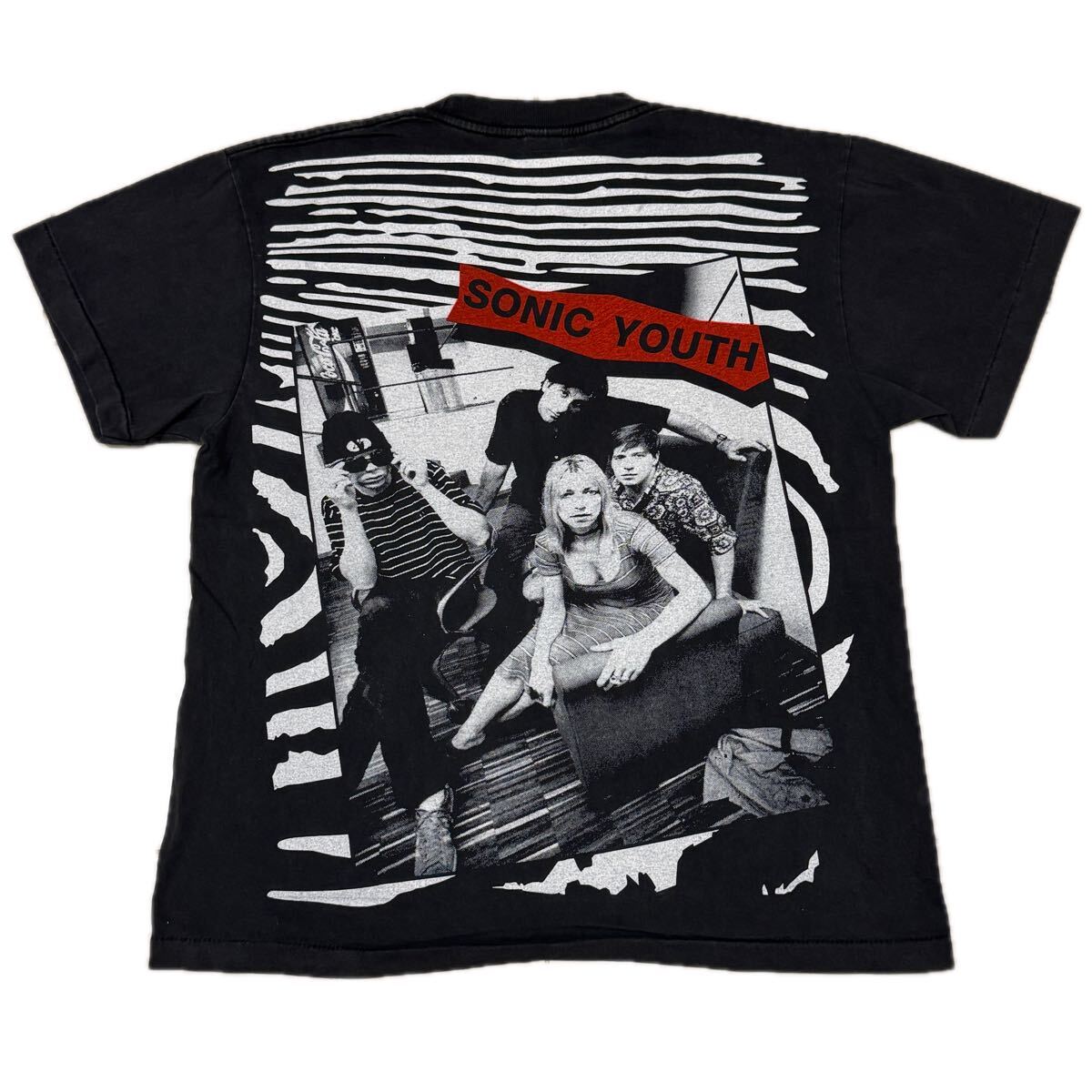 送料無料サイズL★ラスト1点★ソニックユース★レア物★フェードTシャツ黒灰★SONIC YOUTH★バンドT★シングルステッチ_画像7