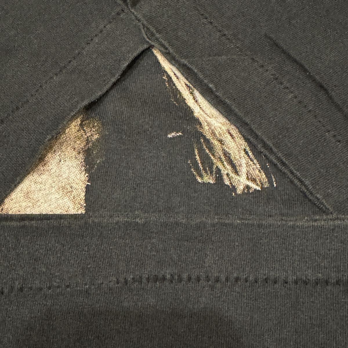 送料無料サイズL★ラスト1点★ニルヴァーナ★カートコバーン追悼★フェードTシャツ黒灰①★バンドT★NIRVANAシングルステッチ_画像6