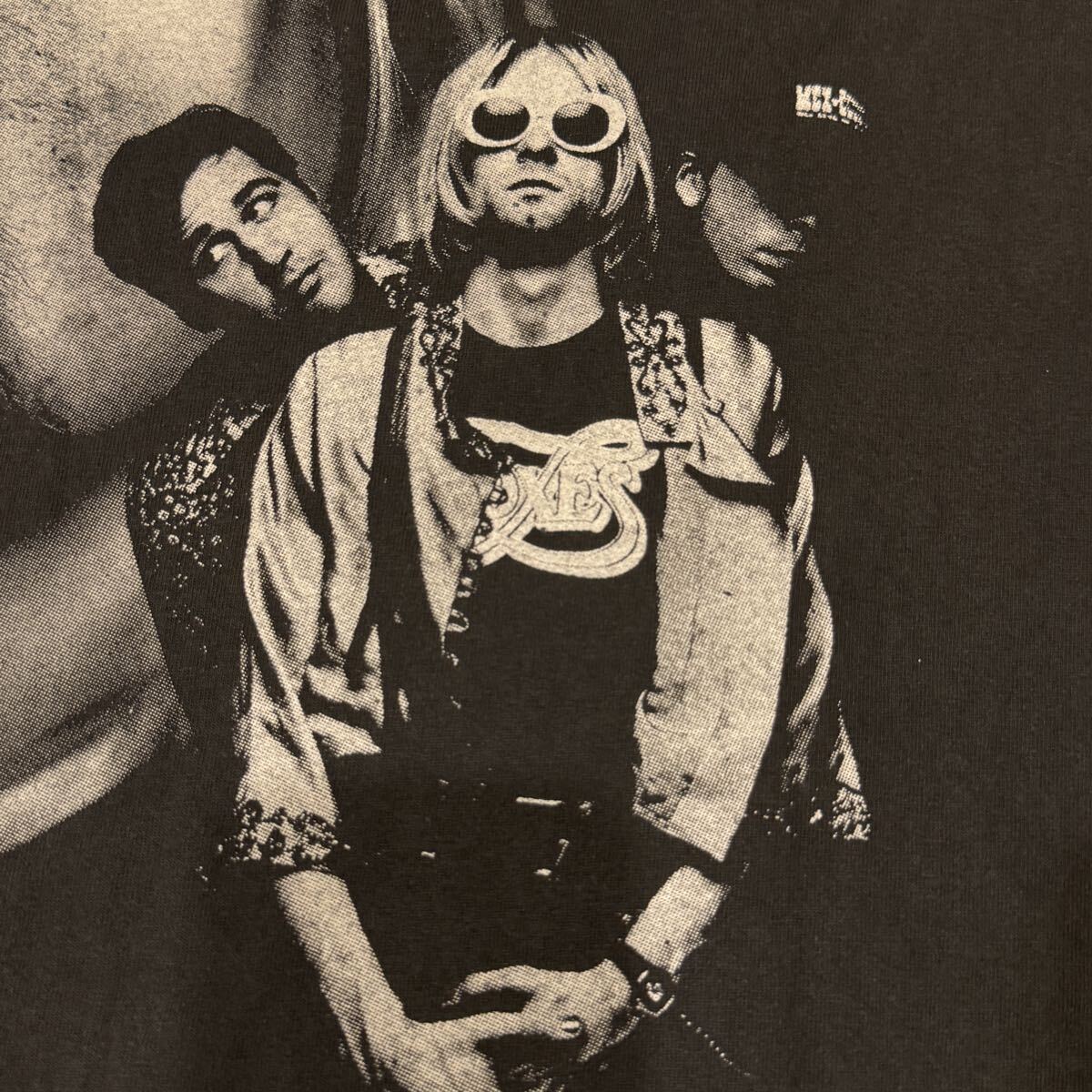 送料無料サイズL★ラスト1点★ニルヴァーナ★カートコバーン追悼★フェードTシャツ黒灰①★バンドT★NIRVANAシングルステッチ_画像10