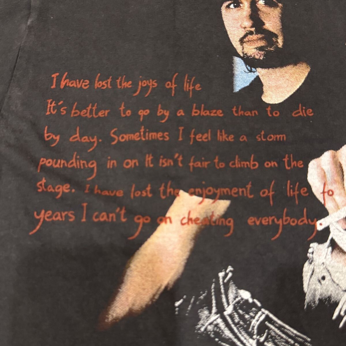 送料無料サイズL★ラスト1点★ニルヴァーナ★カートコバーン追悼★フェードTシャツ黒灰②★バンドT★NIRVANAシングルステッチ_画像9