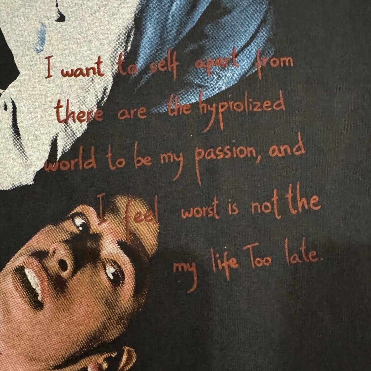 送料無料サイズL★ラスト1点★ニルヴァーナ★カートコバーン追悼★フェードTシャツ黒灰②★バンドT★NIRVANAシングルステッチ_画像10