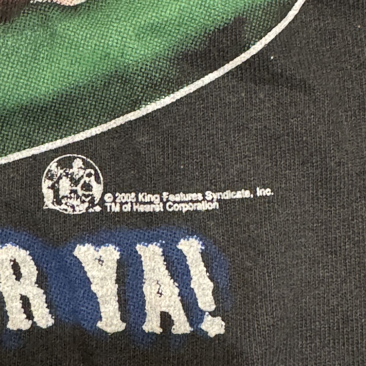 送料無料サイズL★ラスト1点★ポパイ★ポーカートーナメントTシャツ黒灰★POPEYEカジノ★ムービーアメコミ★シングルステッチ_画像4