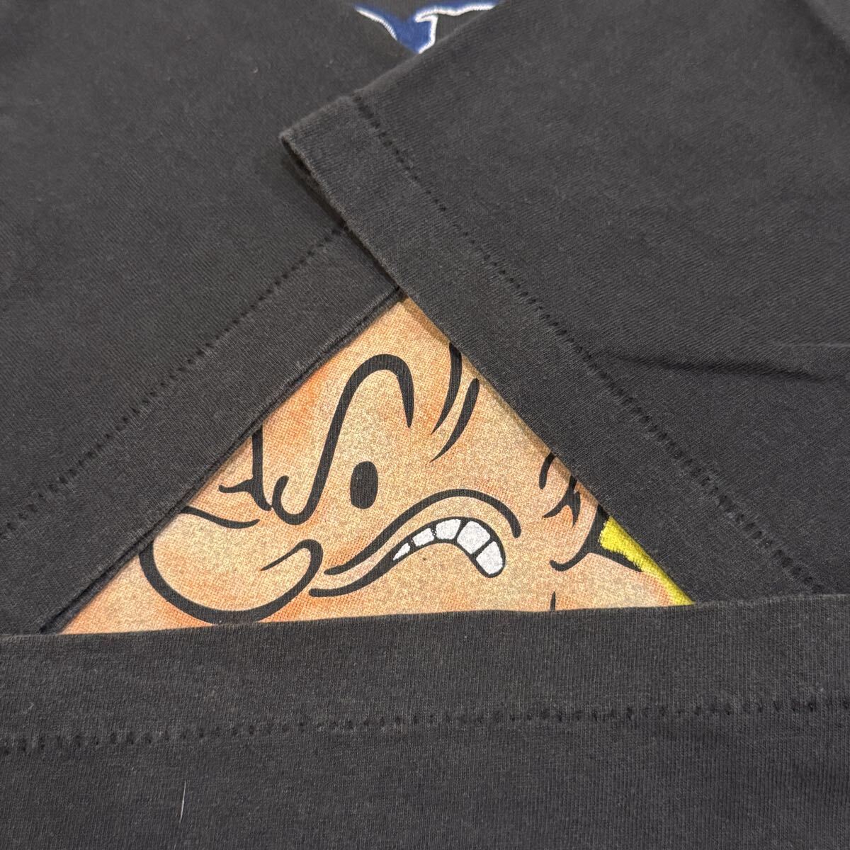 送料無料サイズL★ラスト1点★ポパイ★ポーカートーナメントTシャツ黒灰★POPEYEカジノ★ムービーアメコミ★シングルステッチ_画像6