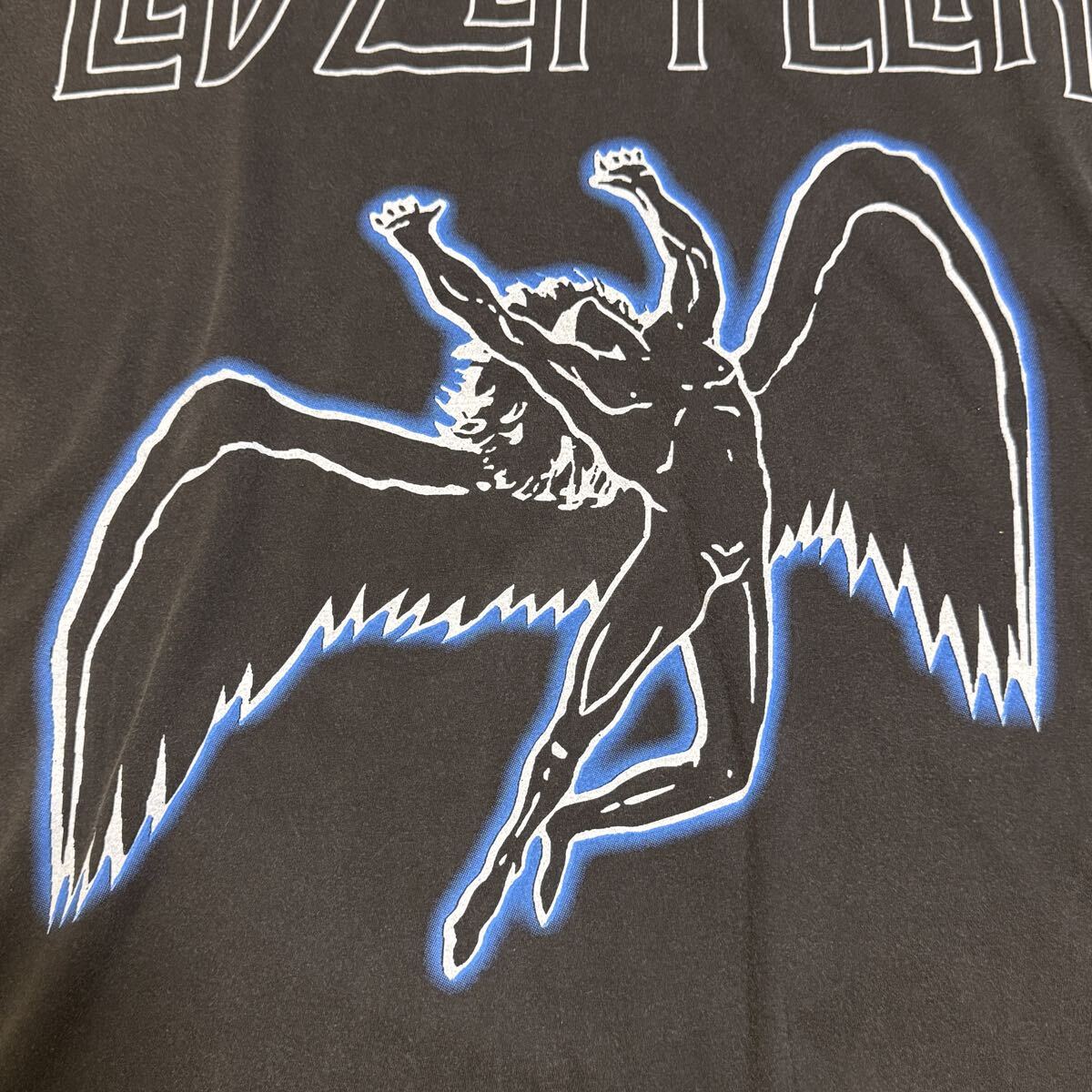 送料無料サイズL★希少品1点もの★Led Zeppelin★バンドTシャツ黒灰★レッドツェッペリン★シングルステッチ_画像2