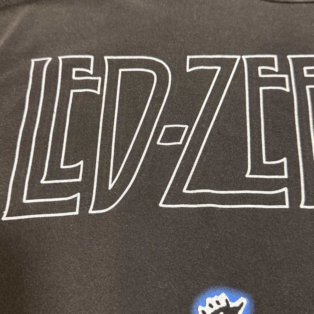 送料無料サイズL★希少品1点もの★Led Zeppelin★バンドTシャツ黒灰★レッドツェッペリン★シングルステッチ_画像4