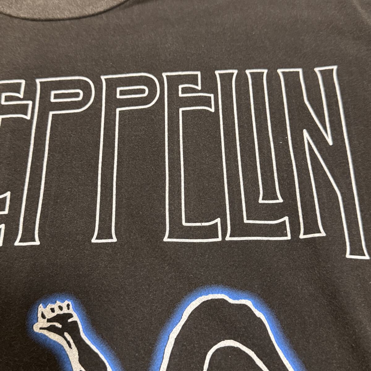 送料無料サイズL★希少品1点もの★Led Zeppelin★バンドTシャツ黒灰★レッドツェッペリン★シングルステッチ_画像5