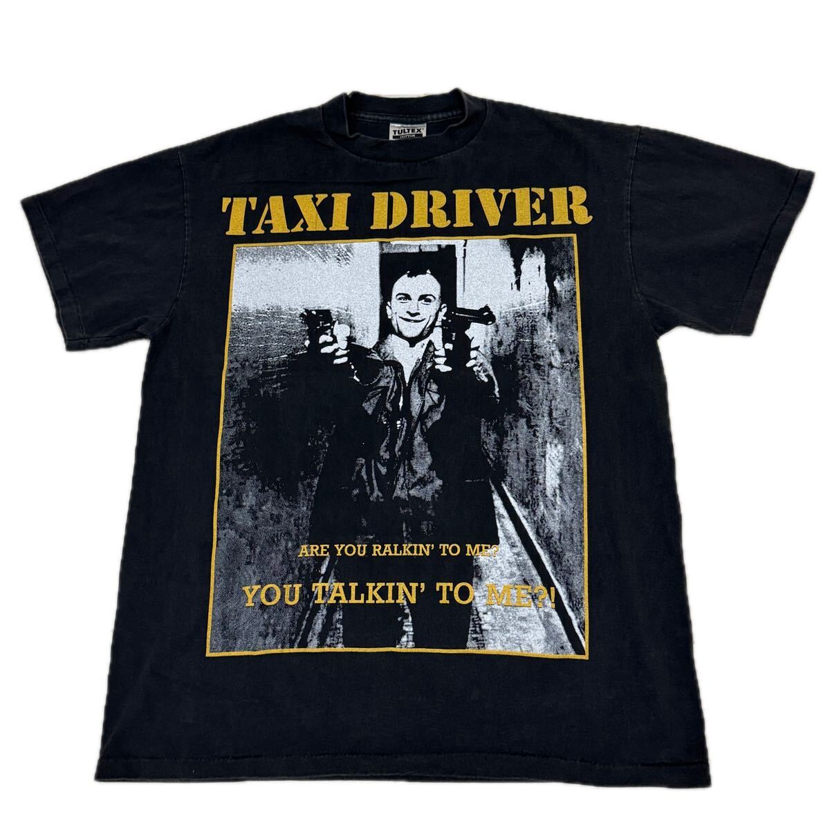 送料無料サイズXL★即決セール★TULTEX★映画TAXI DRIVER★名作ムービーTシャツ黒灰★タクシードライバー★ロバート・デ・ニーロ_画像1