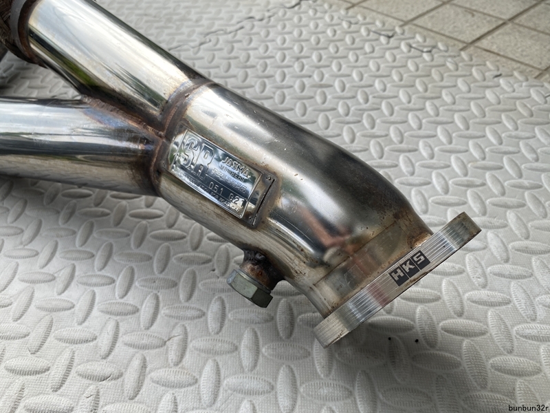 BNR32/BCNR33/BNR34/GT-R HKS ステンレス製フロントパイプ/等長タイプ A/Fセンサー加工済 凹み無し 綺麗!_画像5