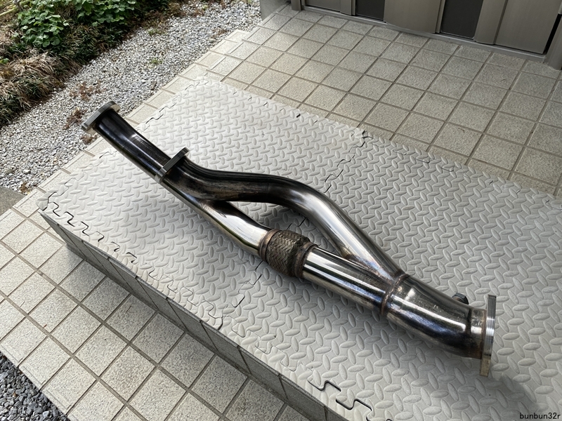 BNR32/BCNR33/BNR34/GT-R HKS ステンレス製フロントパイプ/等長タイプ A/Fセンサー加工済 凹み無し 綺麗!_画像7