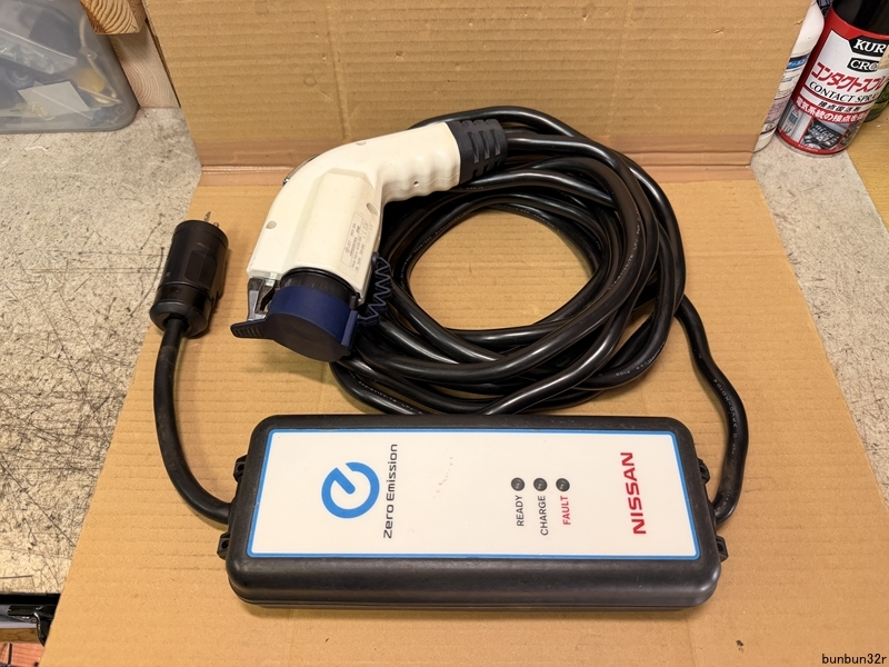 LEAF/リーフ/流用等 日産純正充電ケーブル/7.5ｍ 29690 3NA1A 専用ケース付属 良品！_画像1