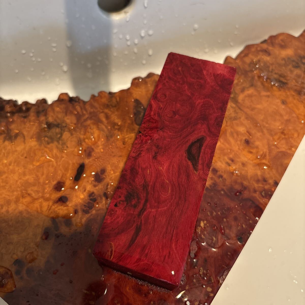 スタビライズドウッド5 バール材　銘木　木材　無垢材　唐木　希少木　ペンブランク　ナイフハンドル　端材_画像1