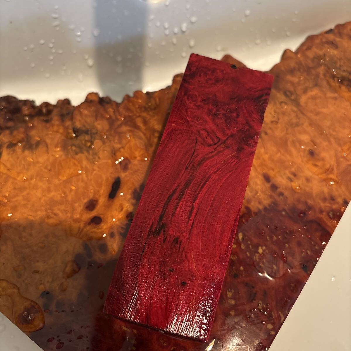 スタビライズドウッド5 バール材　銘木　木材　無垢材　唐木　希少木　ペンブランク　ナイフハンドル　端材_画像3
