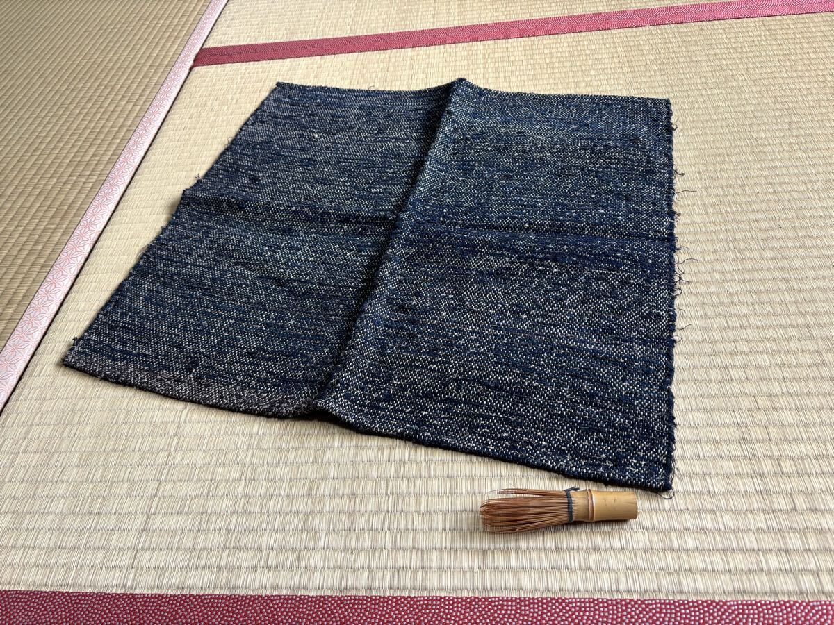 【兎】時代物 サックリ さっくり 生地 木綿 BORO 襤褸 刺し子 野良着 ボロ (リメイク裂き織 藍染 古布 古裂 ビンテージパッチワーク )_画像1