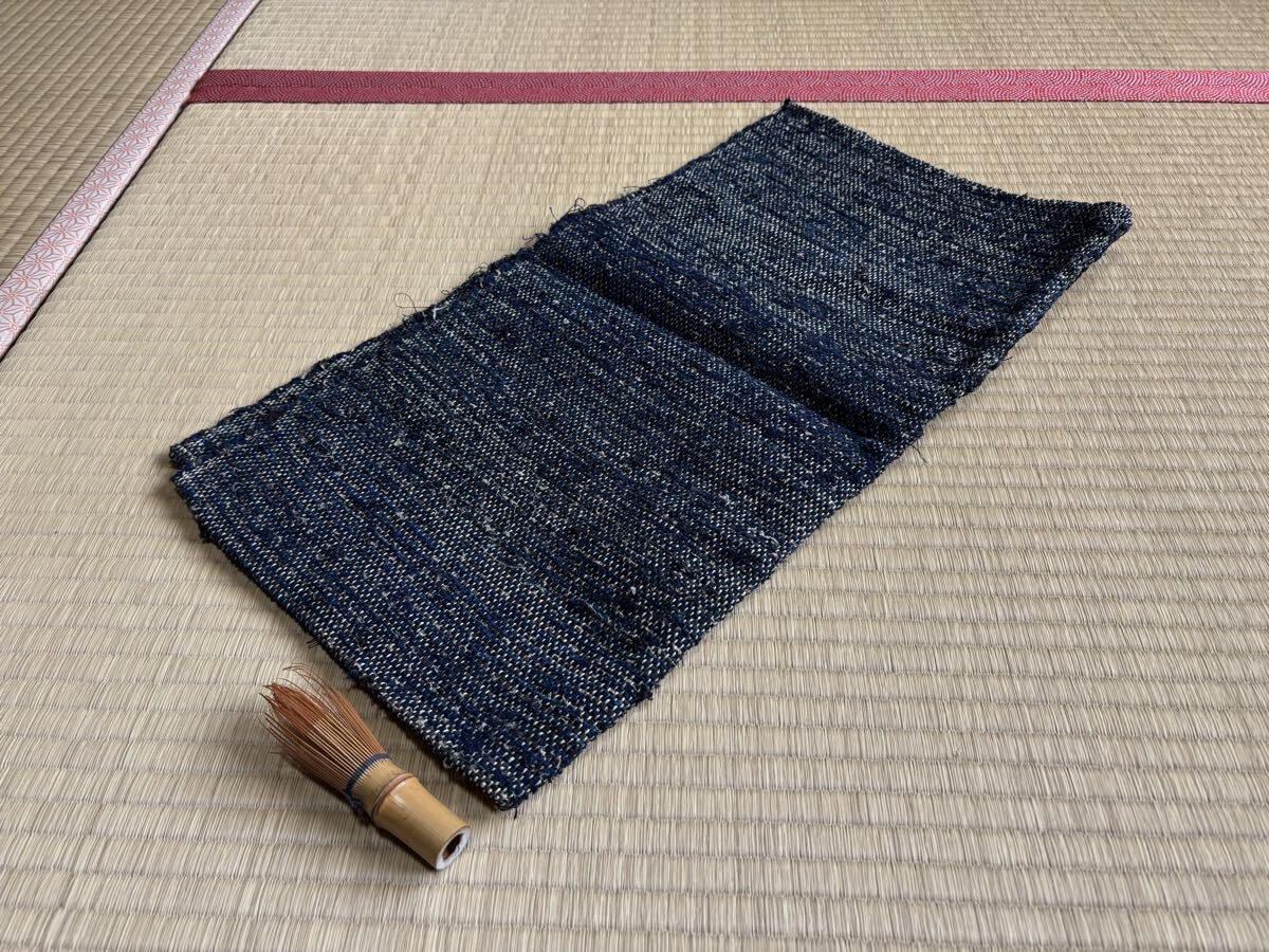 【兎】時代物 サックリ さっくり 生地 木綿 BORO 襤褸 刺し子 野良着 ボロ (リメイク裂き織 藍染 古布 古裂 ビンテージパッチワーク )_画像5