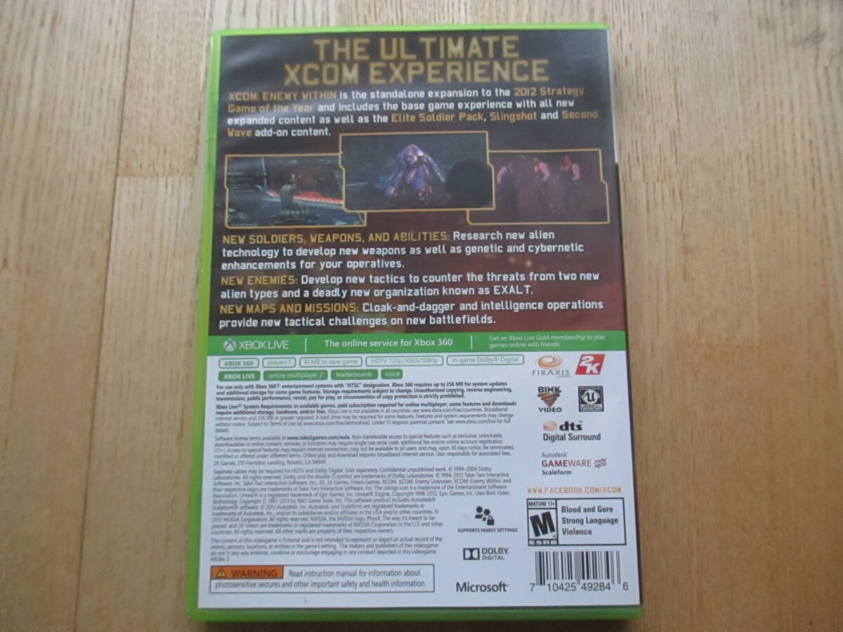 【XBOX360】 XCOM ENEMY WITHIN【北米版】Xcom: Enemy Within_画像3