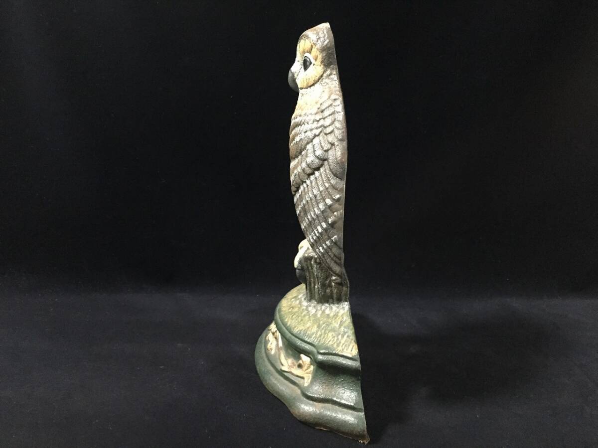 Z1507-100/ 金属製 ふくろう 梟 不苦労 置物 インテリア オブジェ レトロ ビンテージ_画像2